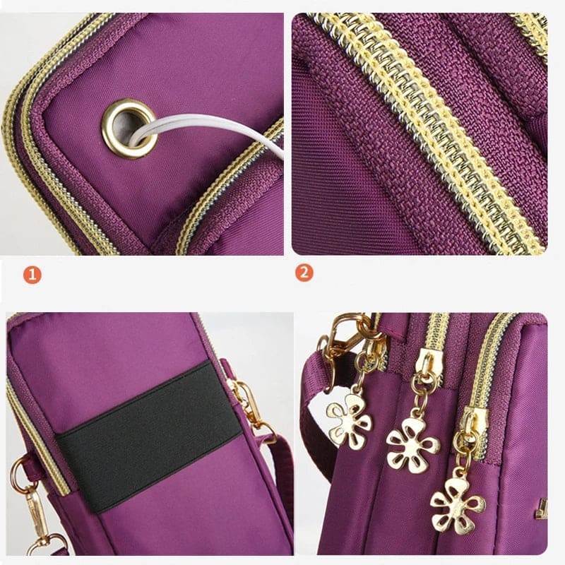 Mobile Wallet Bag, Women Fashion Women Cross Body Bag, 3 Layer Mobile Pouch With Headphone Plug, Casual Waterproof Nylon Crossbody Bag, Small Cell Phone Handbag, Purse Sports Pouch Bag, Universal Mobile Phone Bag Mobile Wallet Bag, Women Fashion Women Cross Body Bag, 3 Layer Mobile Pouch With Headphone Plug, Casual Waterproof Nylon Crossbody Bag, Small Cell Phone Handbag, Purse Sports Pouch Bag, Universal Mobile Phone Bag